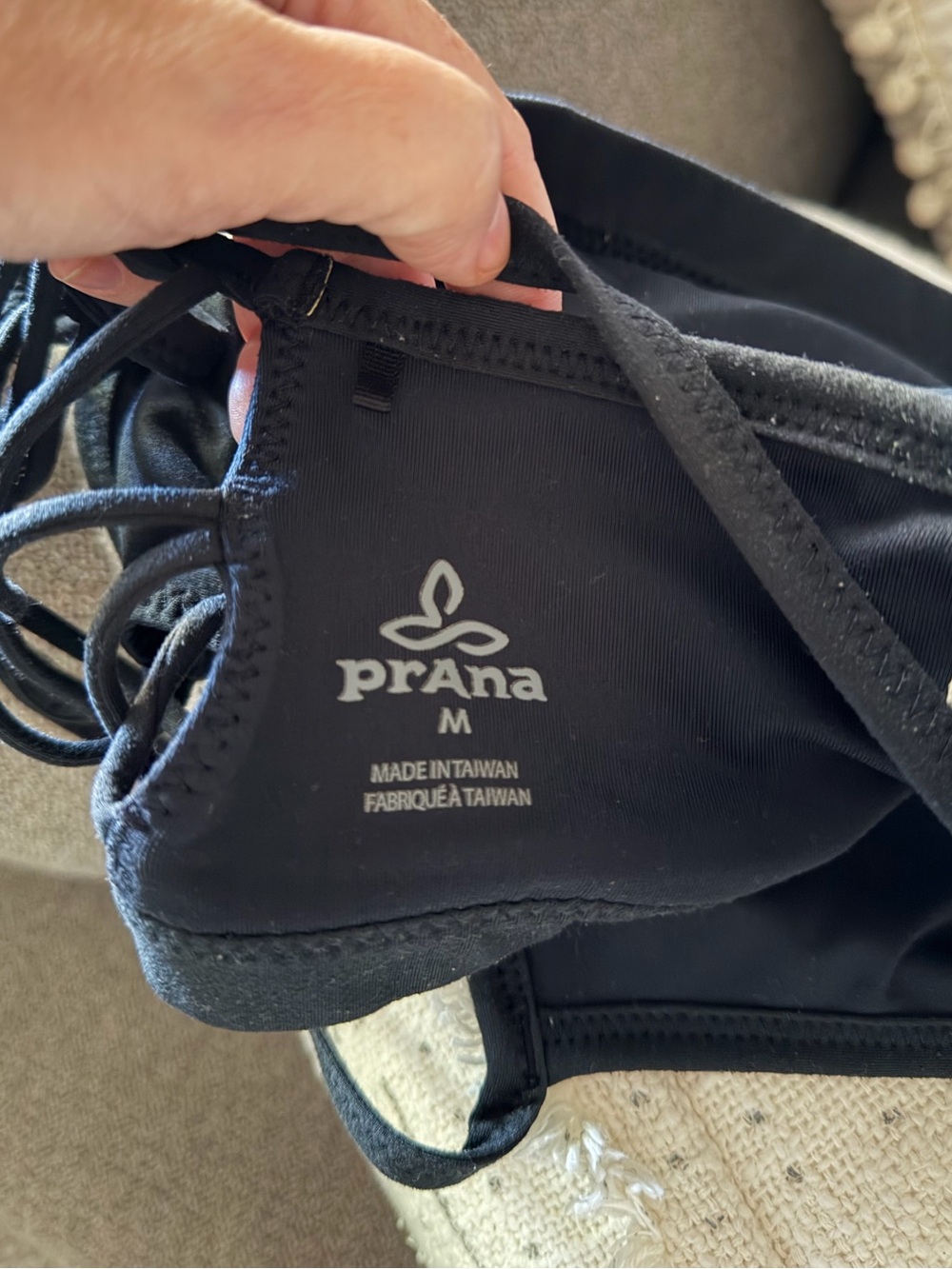Prana Isaline Strappy Sports Bra M Black - Picture 7 of 9